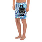 FRILACÈ Men's Athletic Blue Scribble Long Shorts