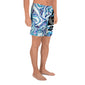 FRILACÈ Men's Athletic Blue Scribble Long Shorts